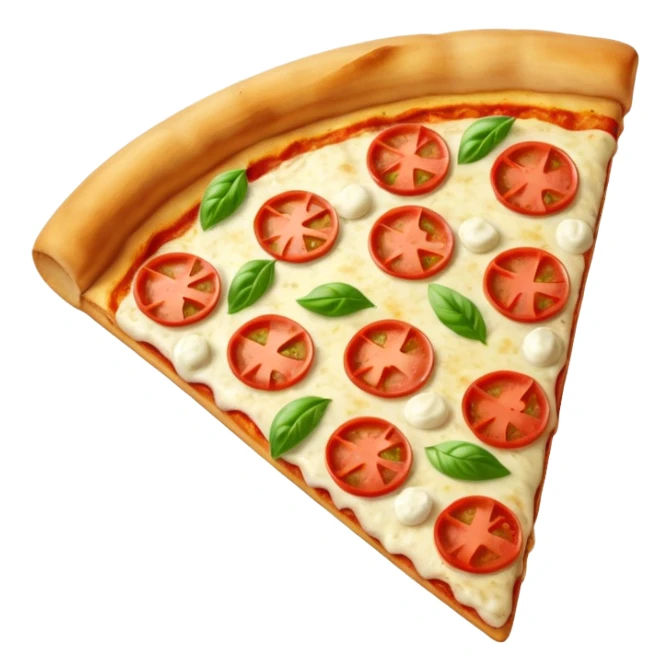 pizza Margherita slice (basil) sticker