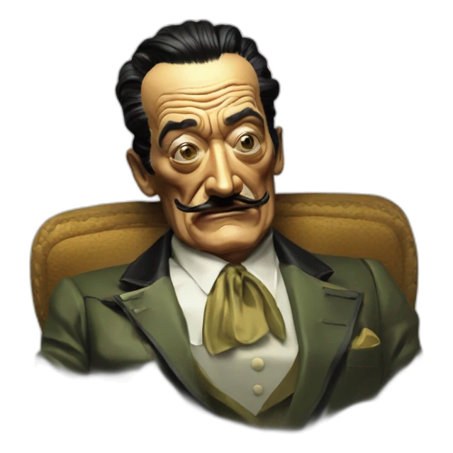 Salvador Dali Wounded doomguy sticker