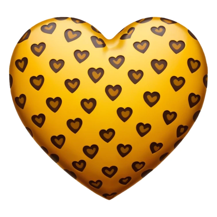 Leopard heart with fat sticker