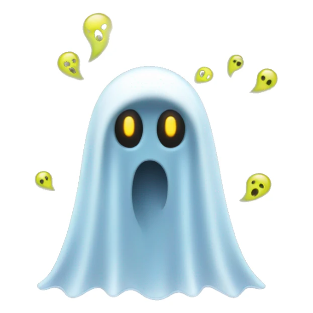 ghost with alien face sticker