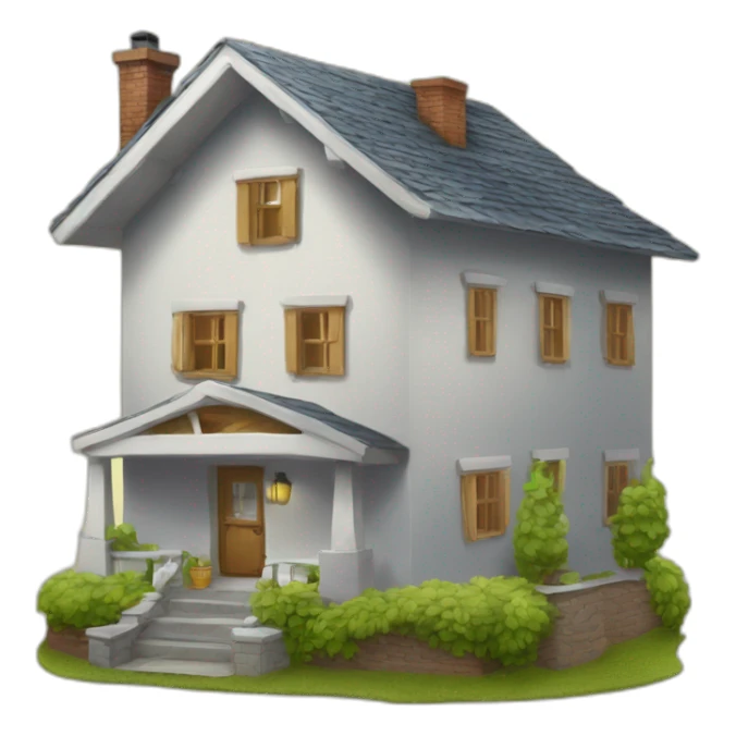 Homme sur une maison sticker