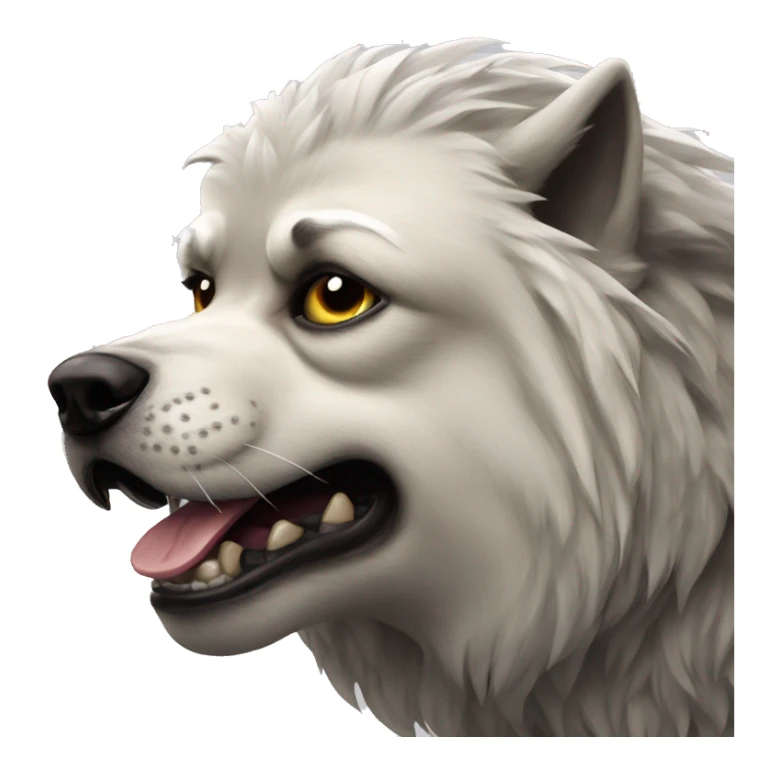 Shit Tzu battling a mighty wolf  sticker