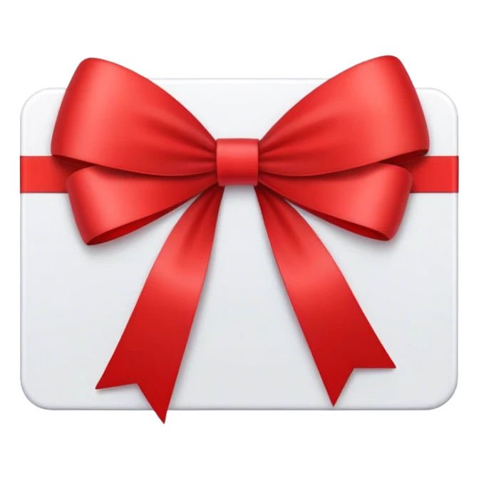 gift card bow sticker