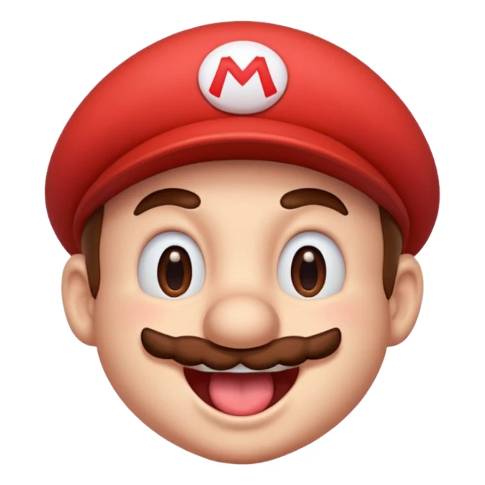 Mario blushing tongue out sticker