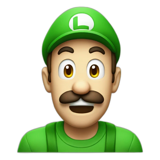 Luigi fearful it gost sticker