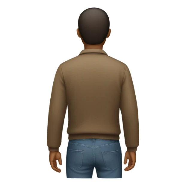 person with their back turned sticker