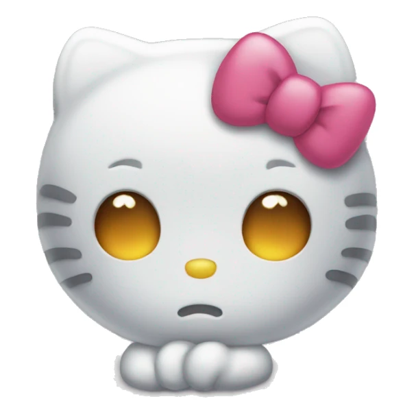 Hello kitty and sad sticker