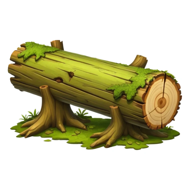 create a dnd style fallen_log.png using 48x48 pixels size sticker