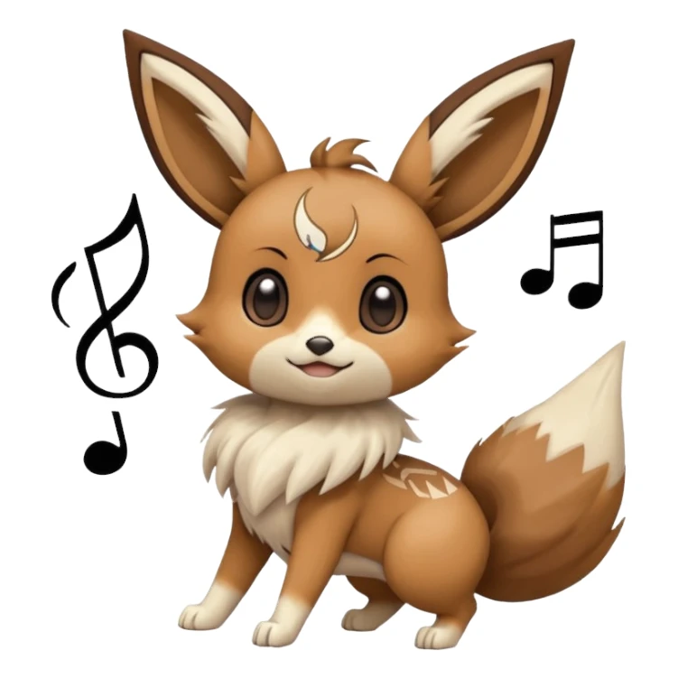 Meloetta-Eevee-Pokémon-Fakémon-creature sticker