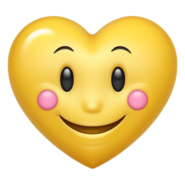 yellow heart with a smiley face sticker