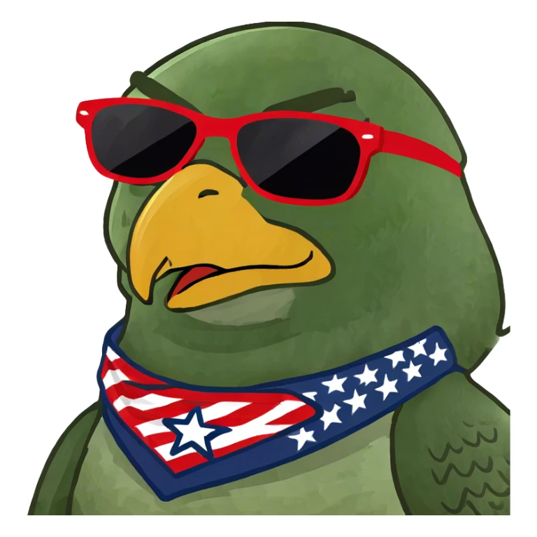 American eagle being the most patriotic guy ever  sticker