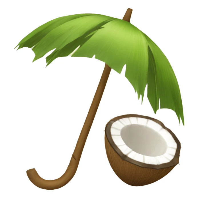 Coconut and umbrella  sticker