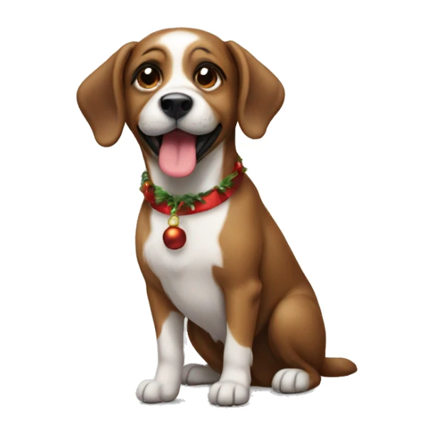 Christmas dog sticker