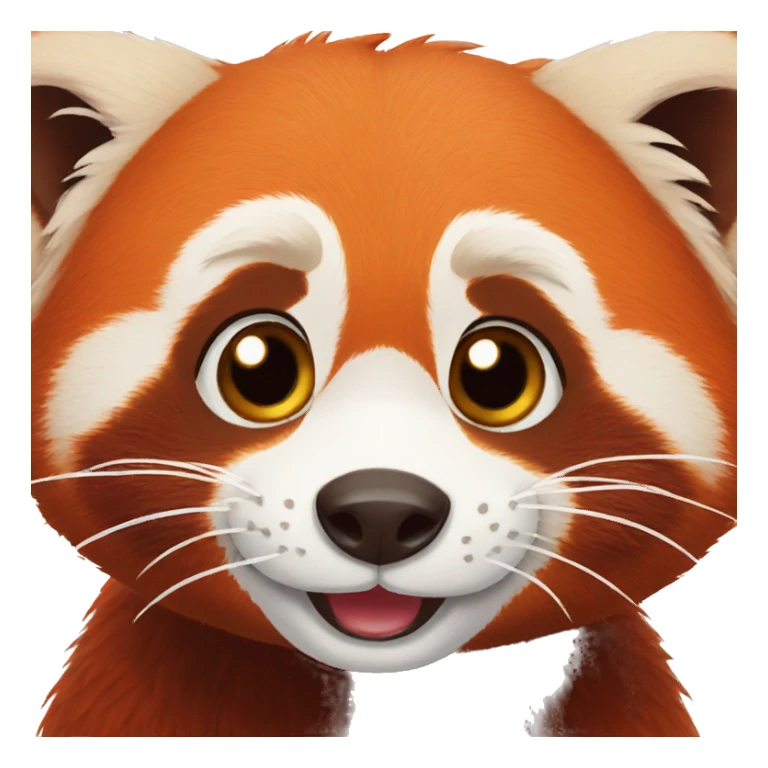 red panda shows love sticker