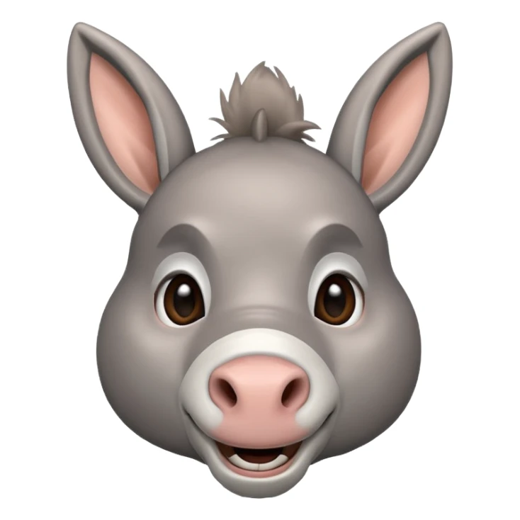 Donkey making a funny face sticker