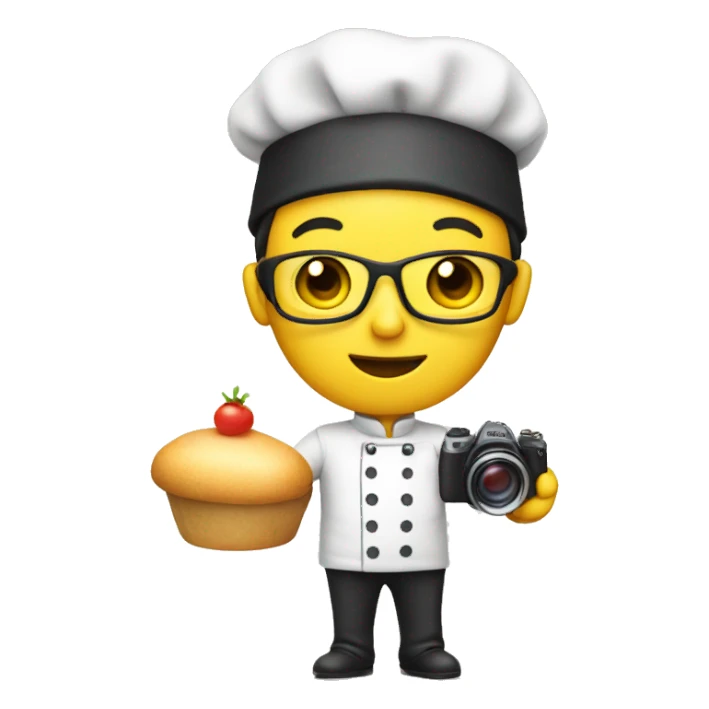 Chef, yellow skin, camera in hand  sticker