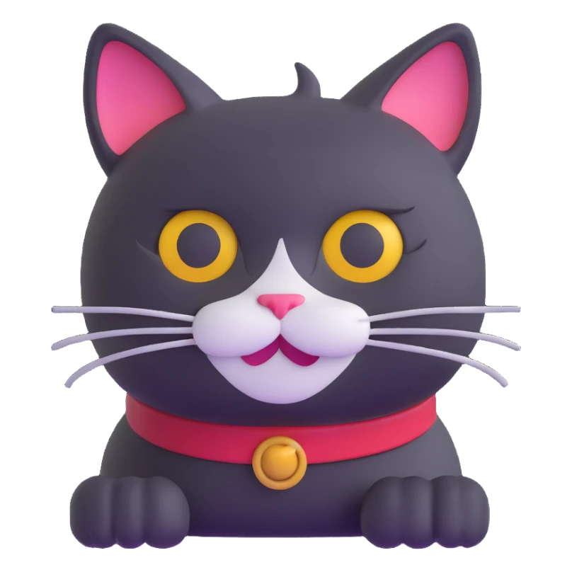 jolly one-eyed cat sticker
