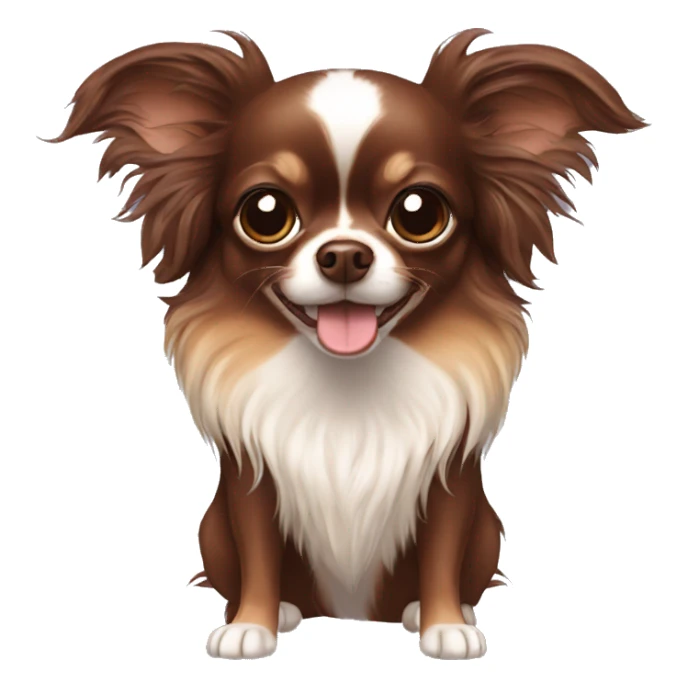 chocolate long haired chihuahua sticker