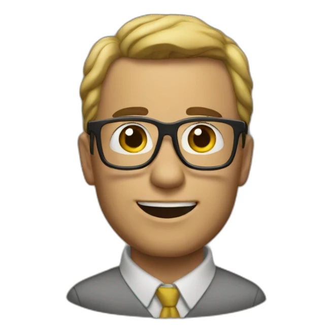 Classic nerd emoji sticker