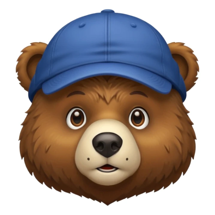 bwown Bear with cap sticker