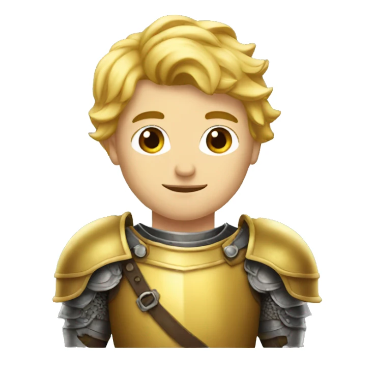 blond knight logn hair sticker