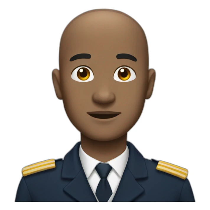 Bald navy man sticker