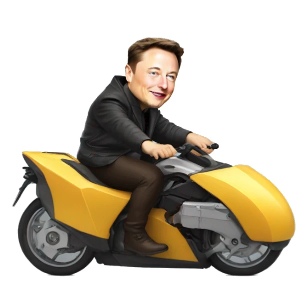 Elon Musk riding on Hamster  sticker