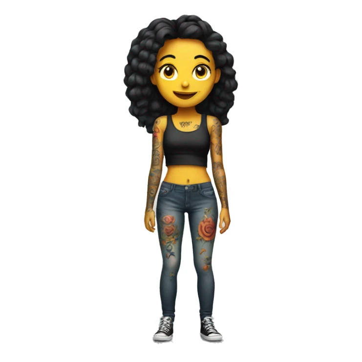 Full body Tattooed girl sticker