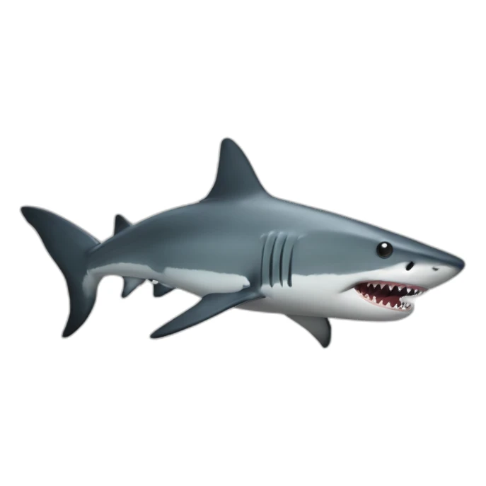 Requin mange un poisson sticker