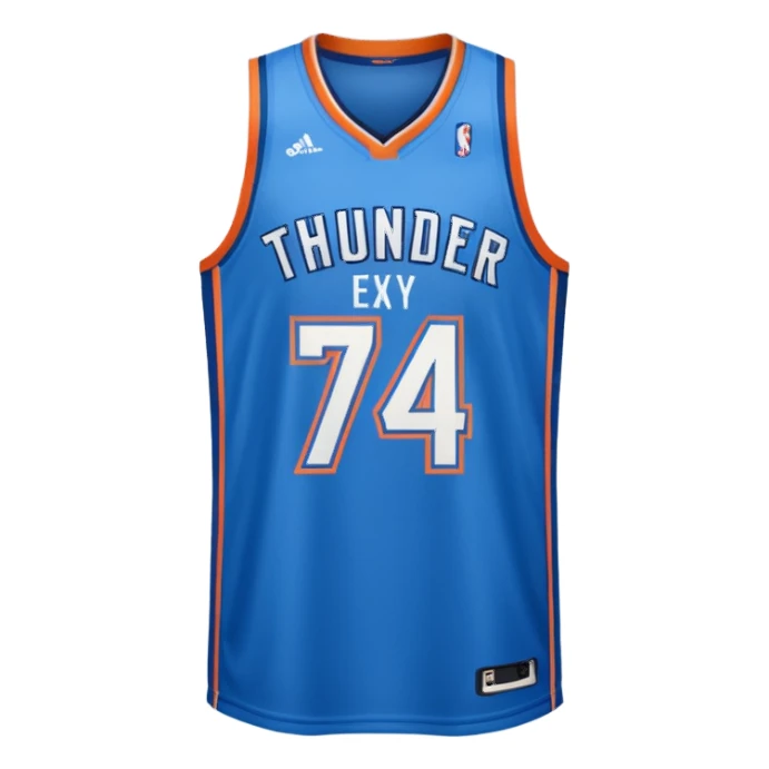 A thunder player jersey sticker