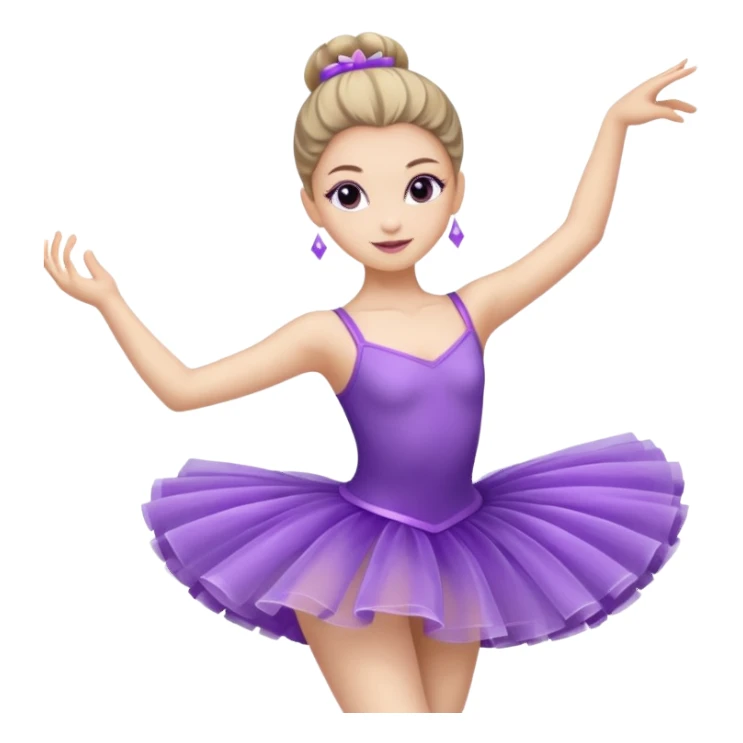 ballerina in purple tutu dancing sticker