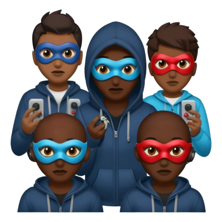 Hoodlums with shisty masks and switches  sticker