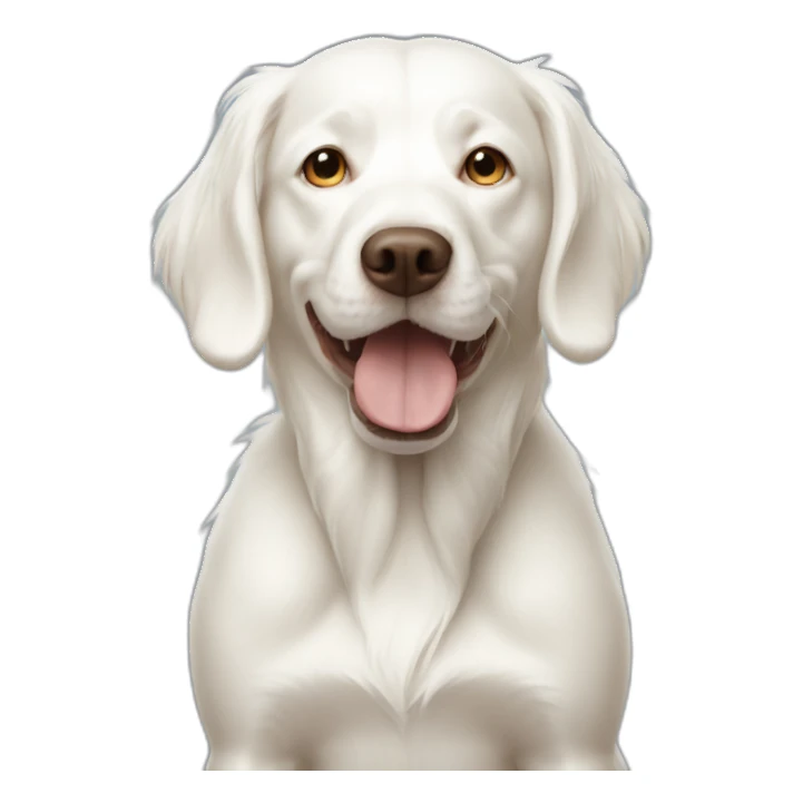 Albino dog sticker