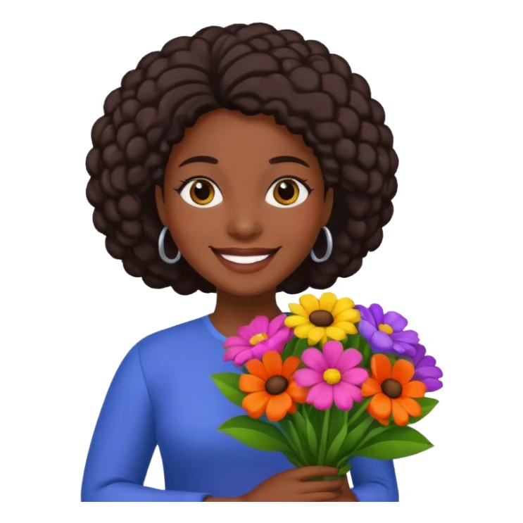 Flower Vendor balck woman sticker