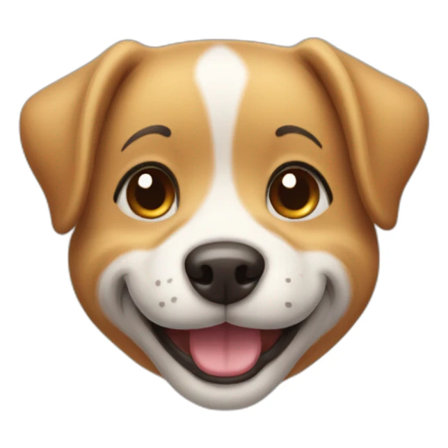 Dog with a cute smile sticker
