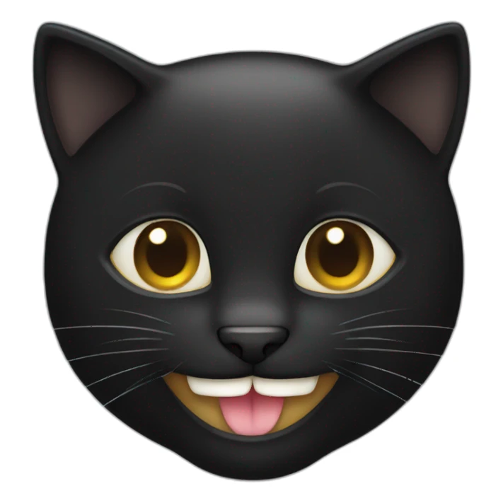 Black Cat who smiles sticker