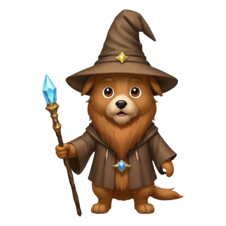 Dog wizard sticker