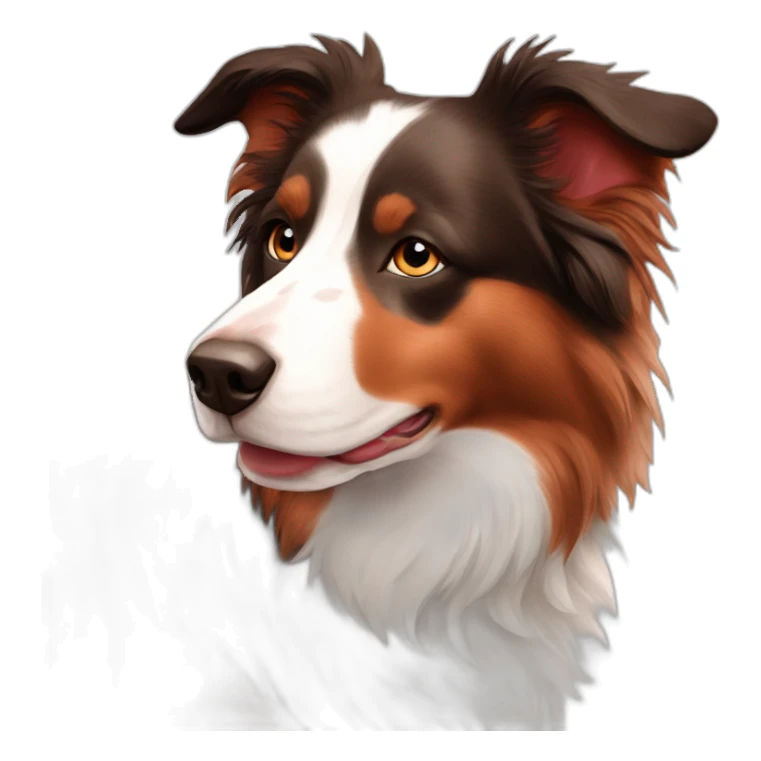 Red merle Border collie sticker