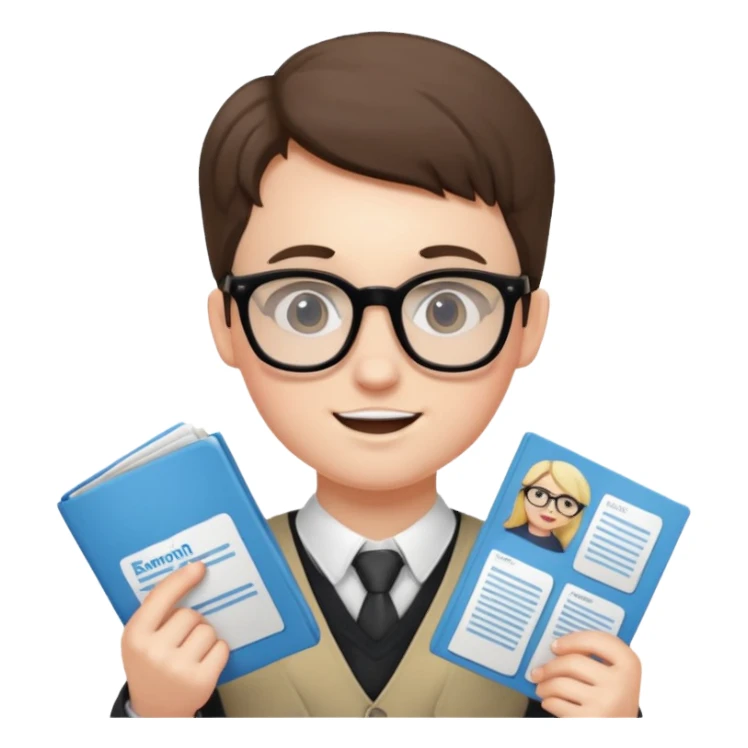 nerd kid museum tourist sticker