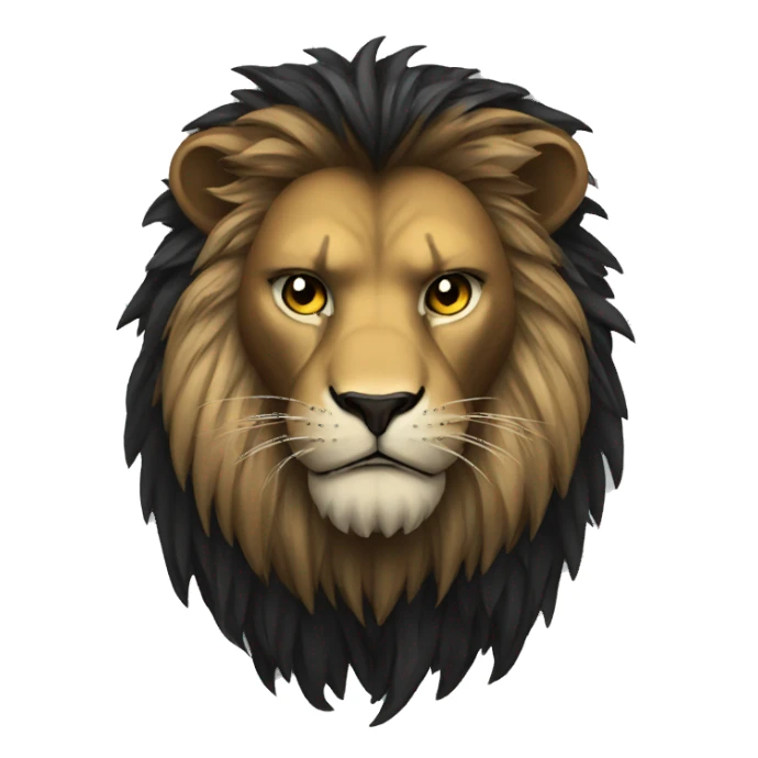 Lion angry black sticker
