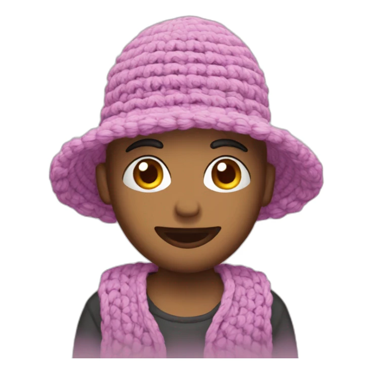 crochet hat sticker
