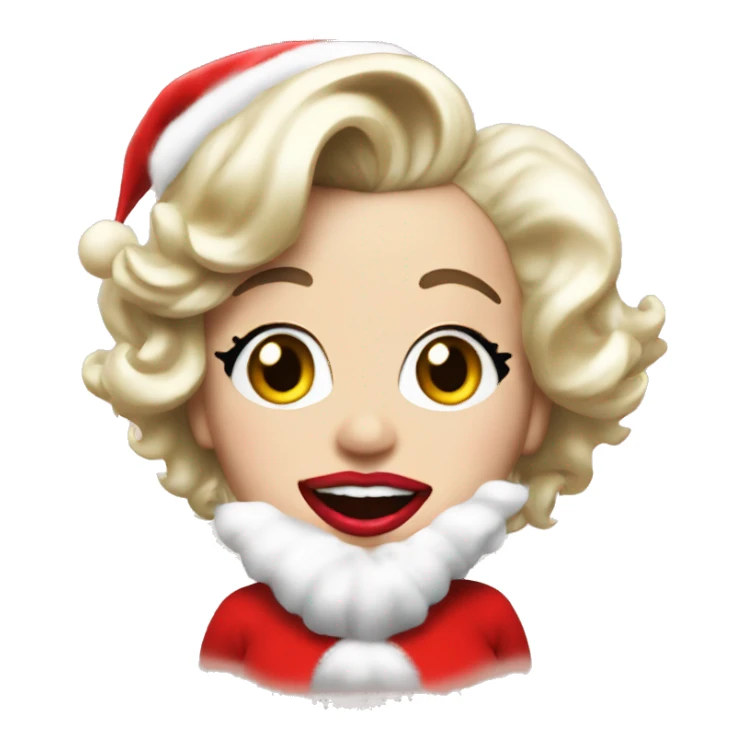 Marilyn Monroe as santa claus sticker