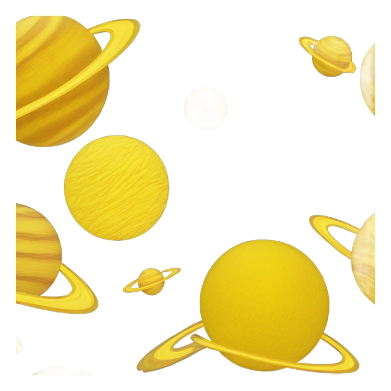 Yellow planet sticker