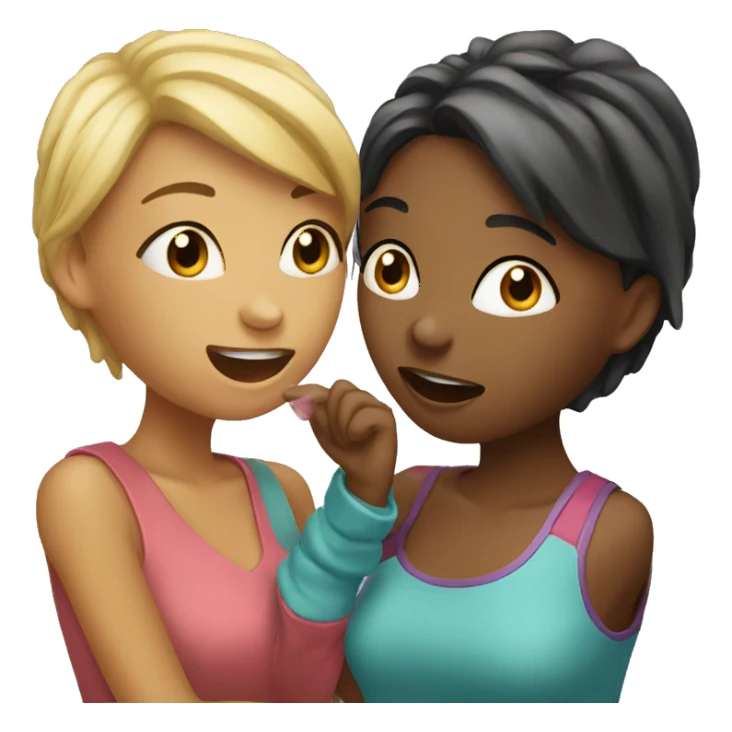 Two girls gossiping  sticker