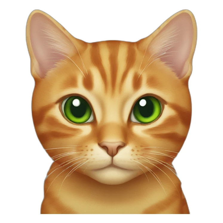 Ginger-tortoise-cat-green-eyes sticker