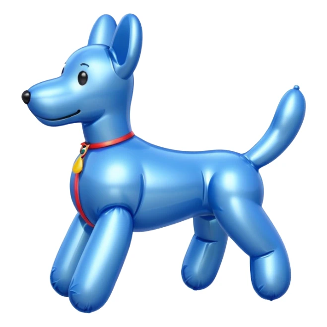 Blue balloon dog sticker