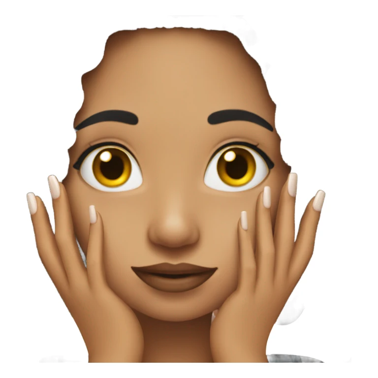 girl with long nails  sticker