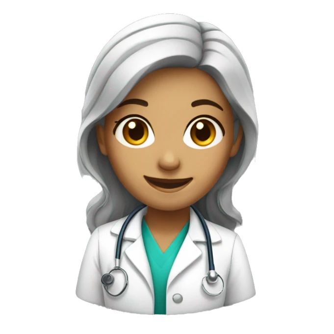 A smiling young female doctor  sticker