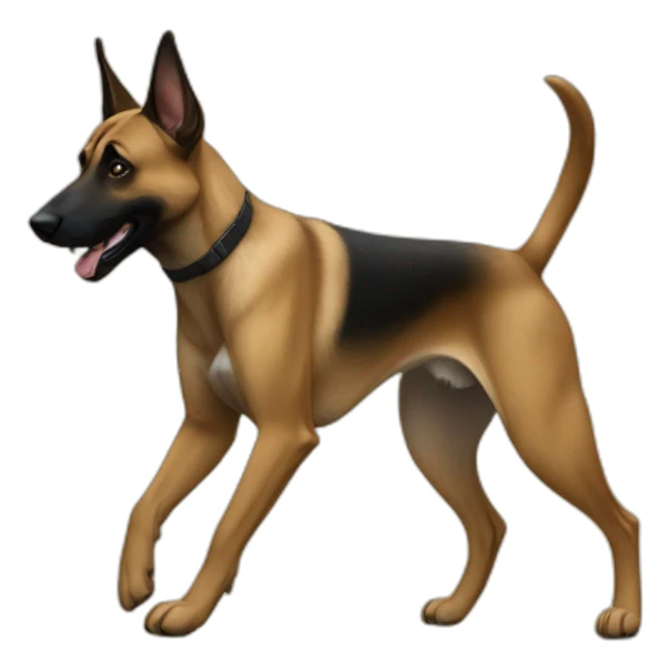 Dog malinois traking sticker