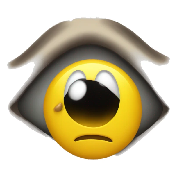 yellow emoj with a brusied eye  sticker